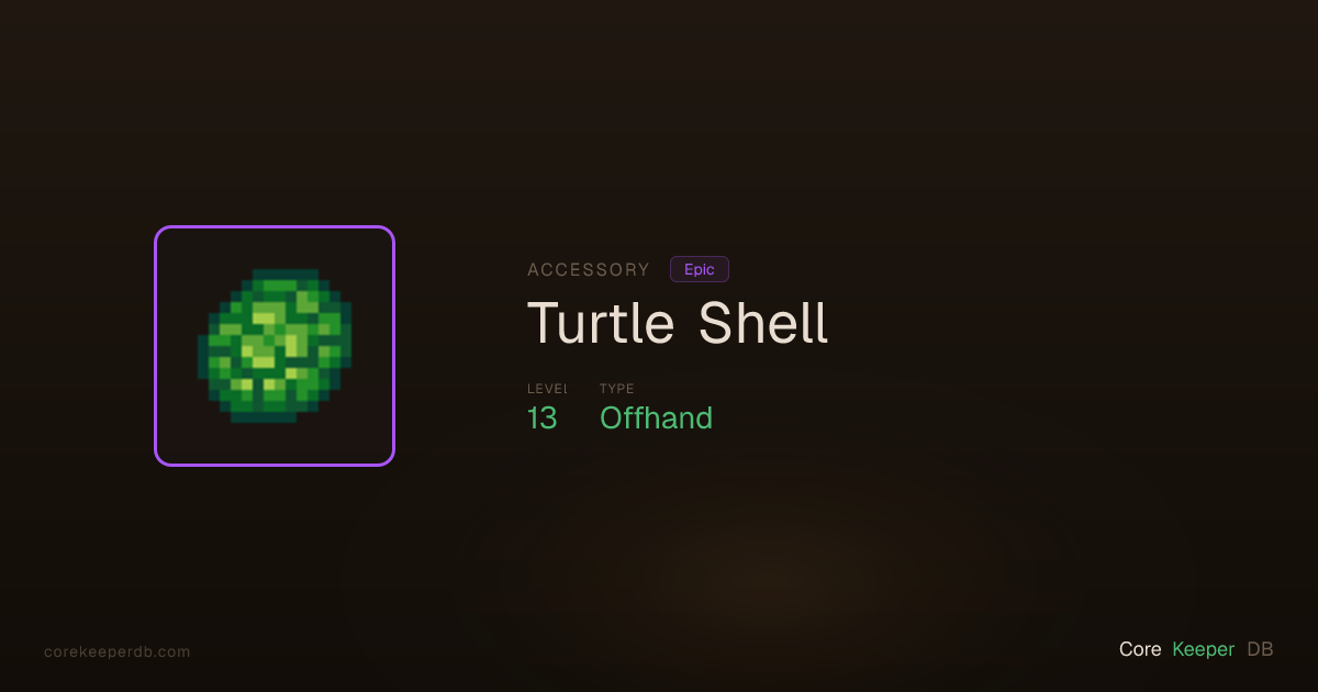 Turtle Shell | Accessory | Core Keeper DB