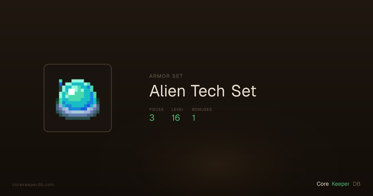 Alien Tech Set | Armor Set | Core Keeper DB
