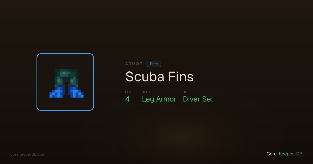 Scuba Fins | Armor | Core Keeper DB
