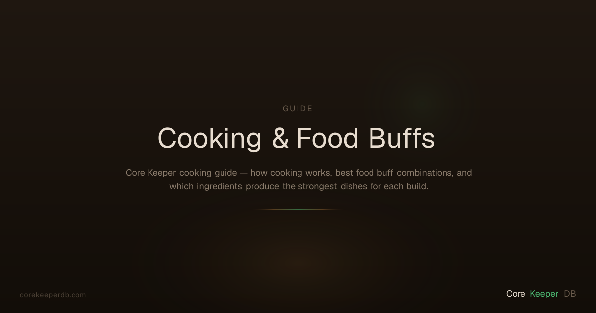 Core Keeper Cooking Guide — Best Food Buffs & Recipes | Core Keeper DB