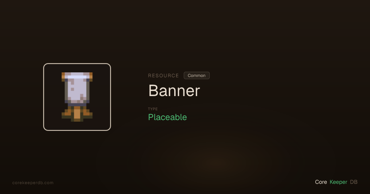 Core Keeper Banner | Resource | Core Keeper DB