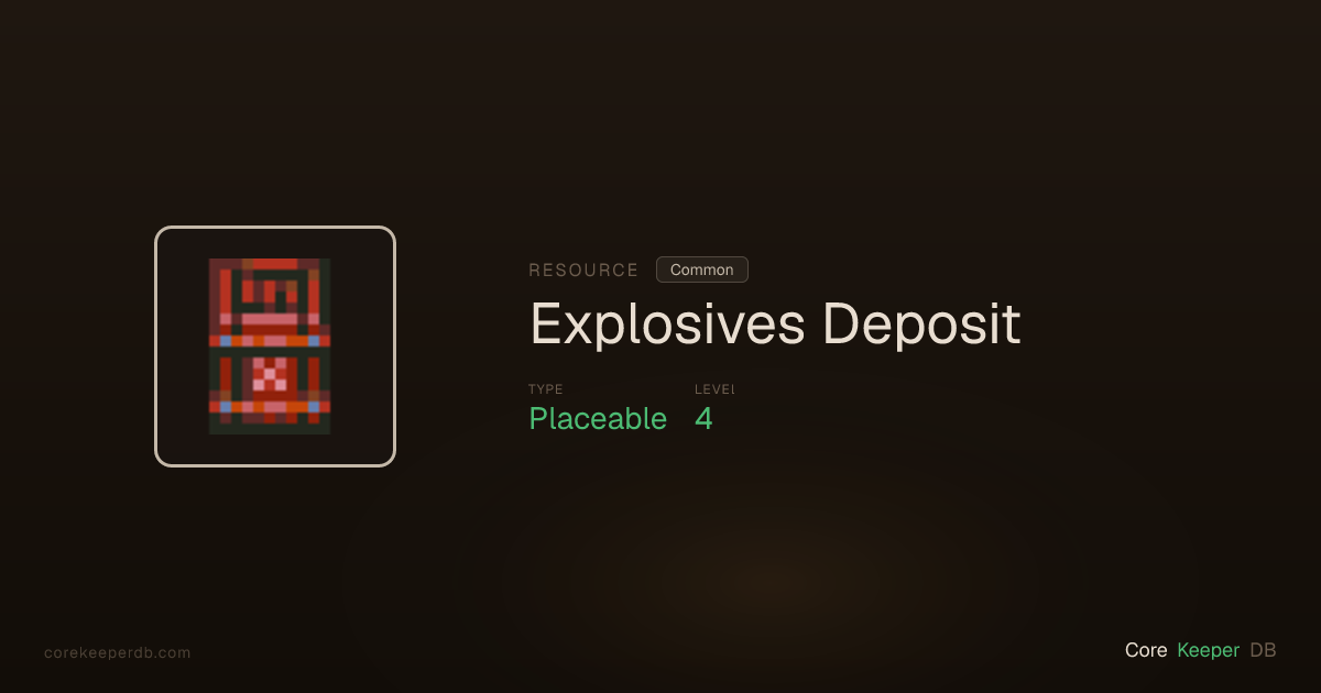Core Keeper Explosives Deposit | Resource | Core Keeper DB