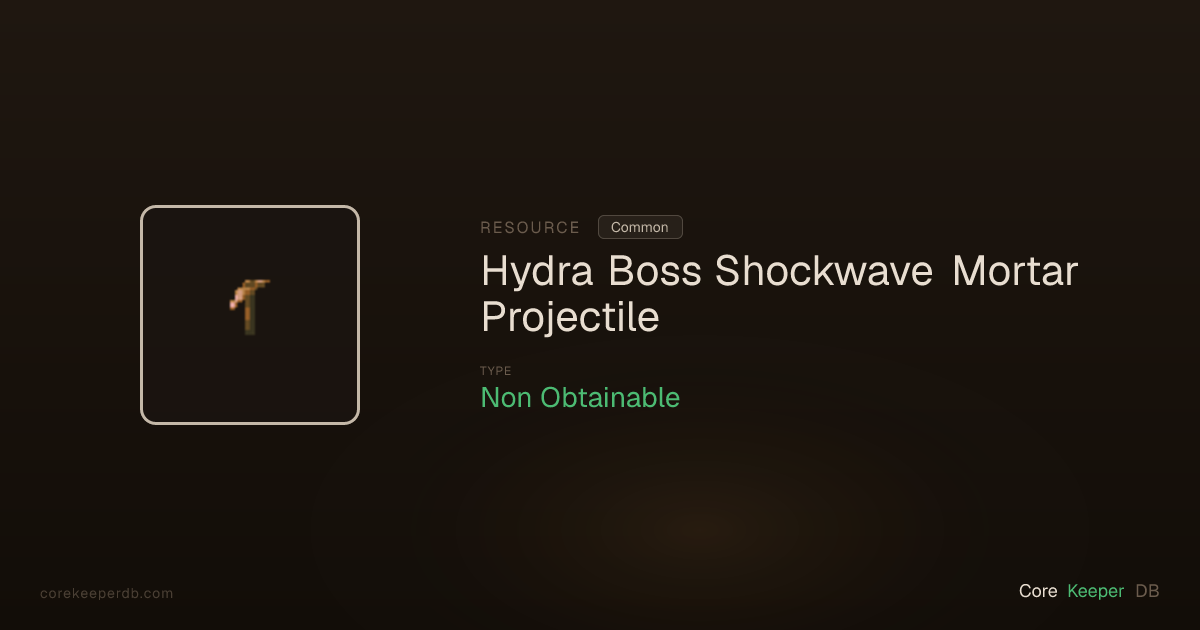 Core Keeper Hydra Boss Shockwave Mortar Projectile | Resource | Core ...