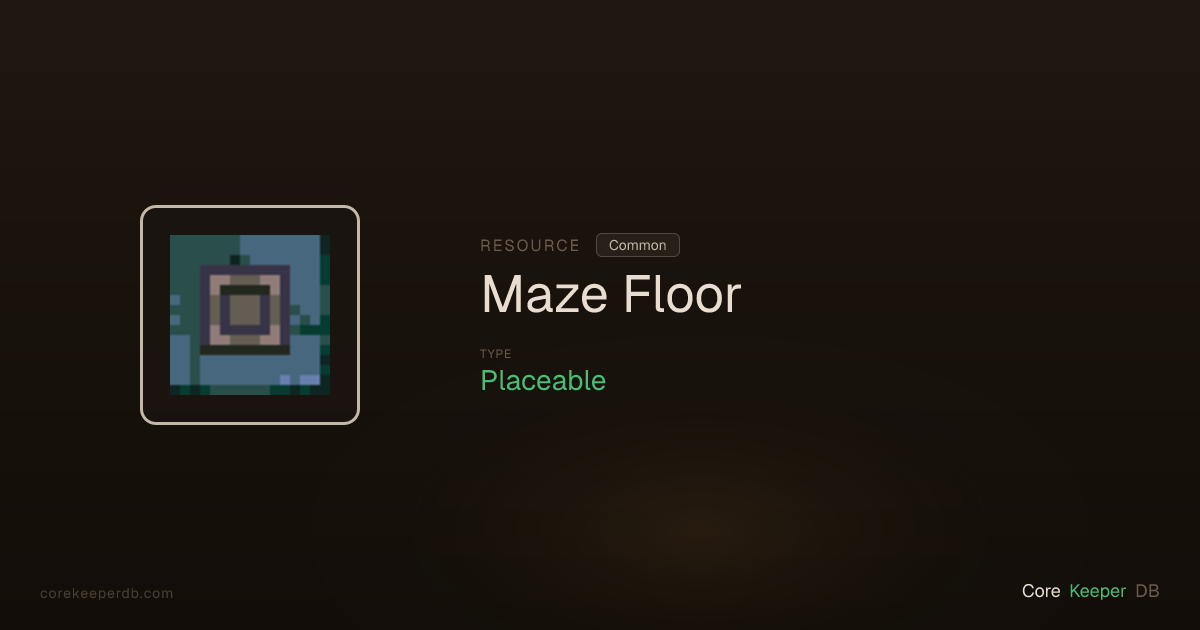 Core Keeper Maze Floor | Resource | Core Keeper DB