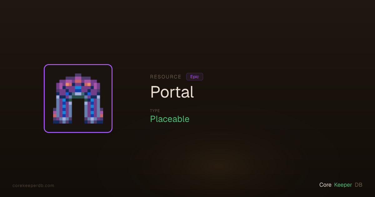 Core Keeper Portal | Resource | Core Keeper DB