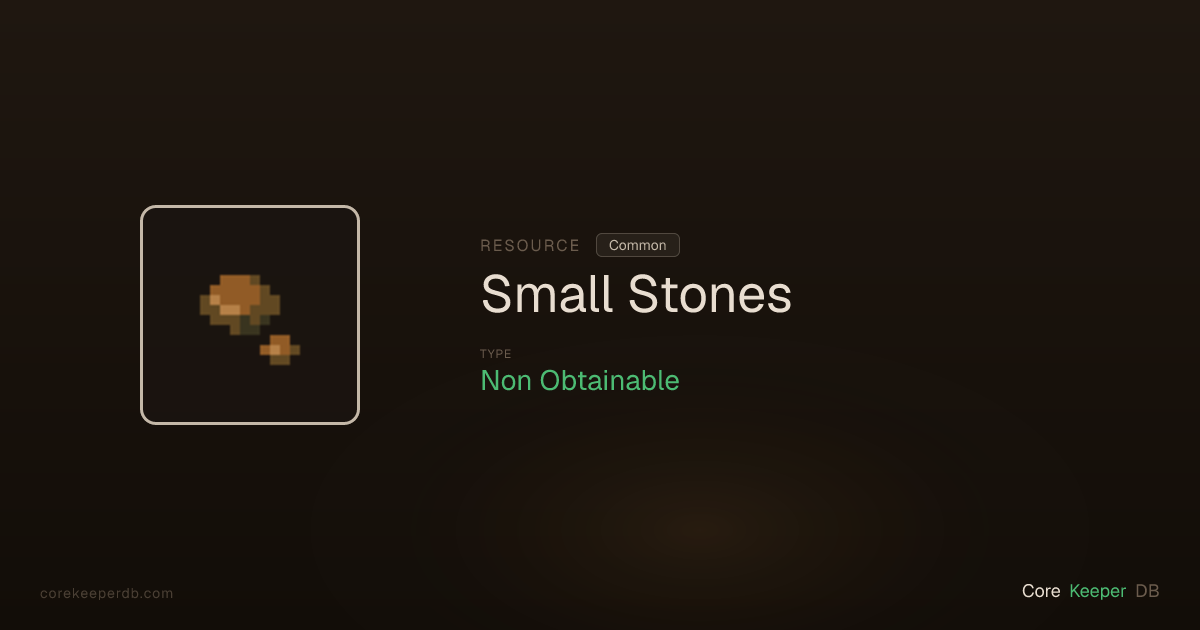 Core Keeper Small Stones | Resource | Core Keeper DB