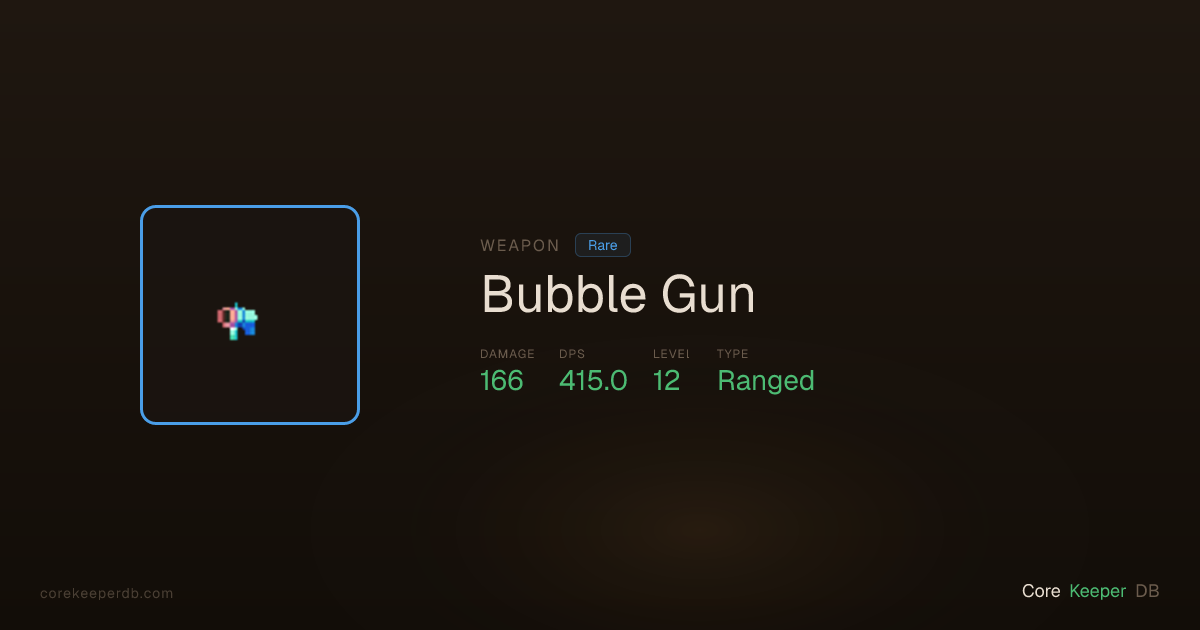 Bubble Gun | Weapon | Core Keeper DB